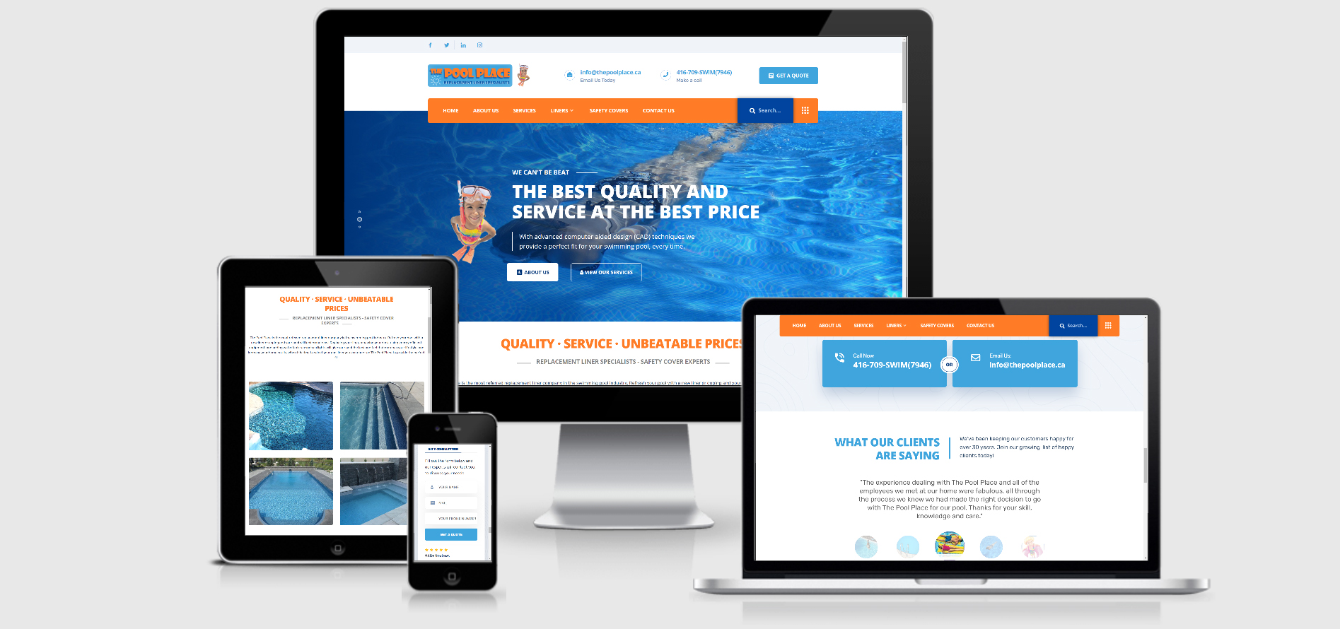 Mobile-first Oshawa website design for a service company