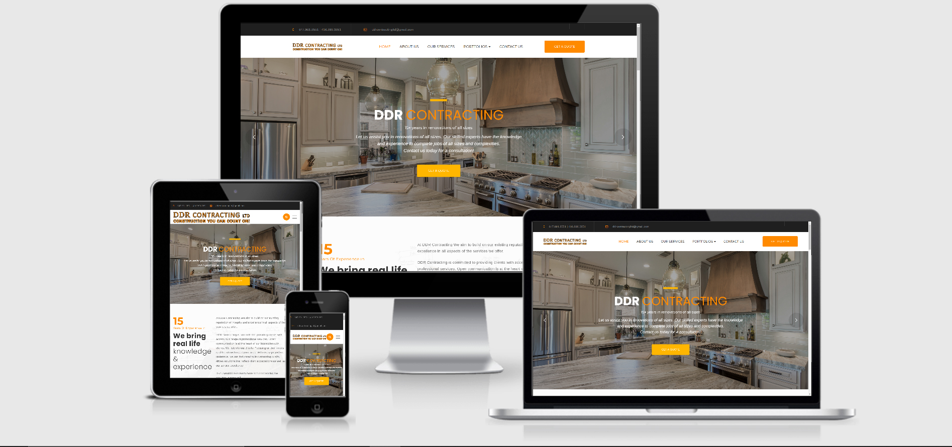 Oshawa website design featuring lead generation form