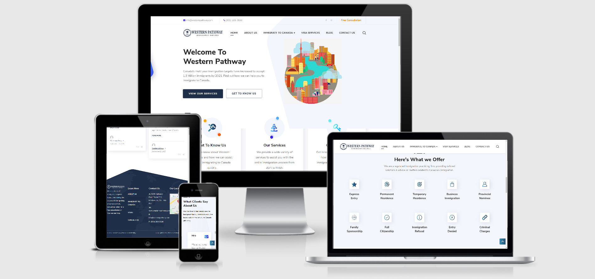 Branded landing page design for a Peterborough client