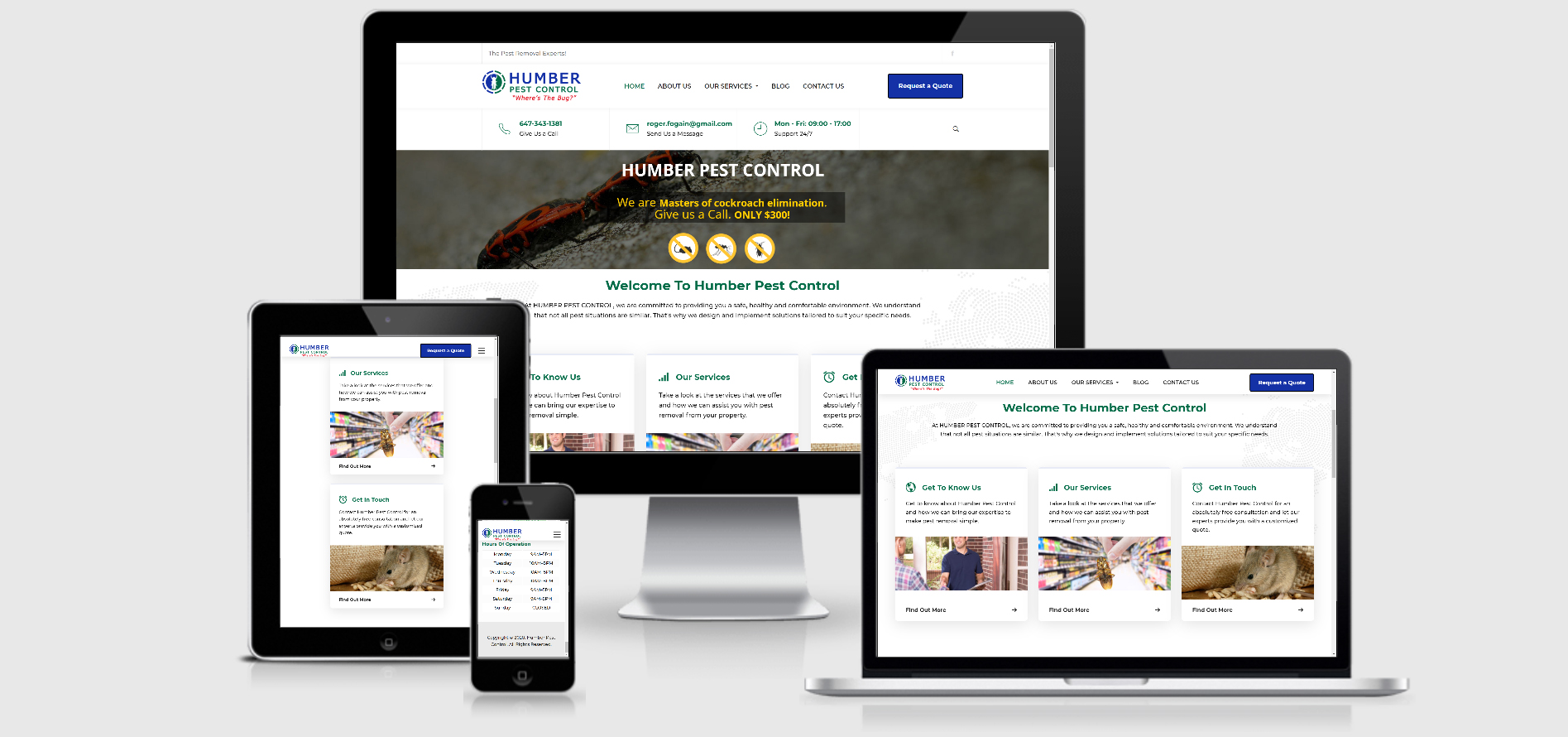 Multi-location service website for an Uxbridge contractor