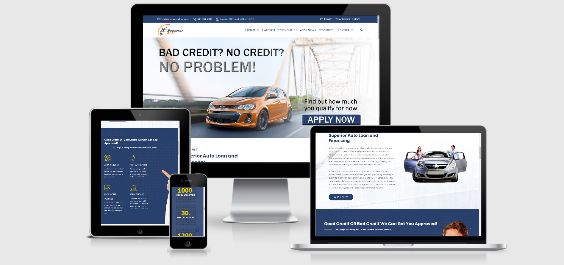 Lead-generation WordPress website for an Ajax contractor